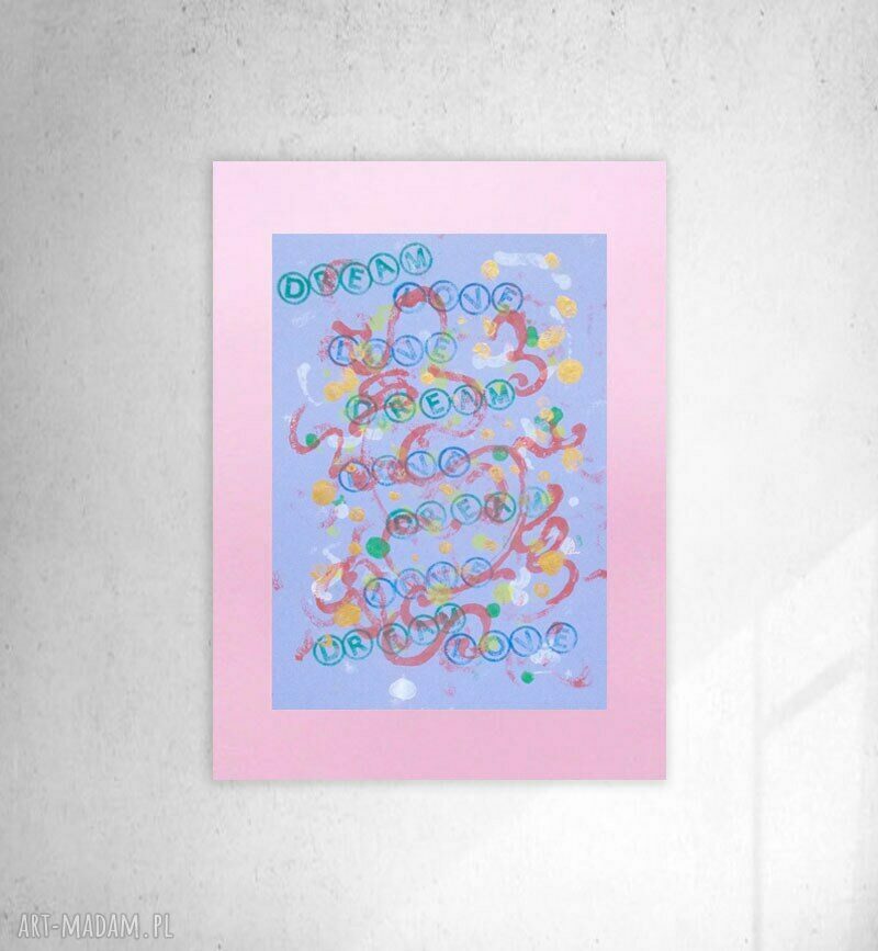 Abstrakcyjny rysunek do sypialni 30x40 cm - ręcznie malowana grafika Annasko