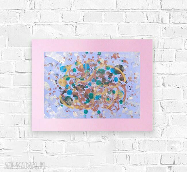 Abstrakcyjny rysunek do salonu i sypialni w stylu loft - 30x40 cm, bez ramy