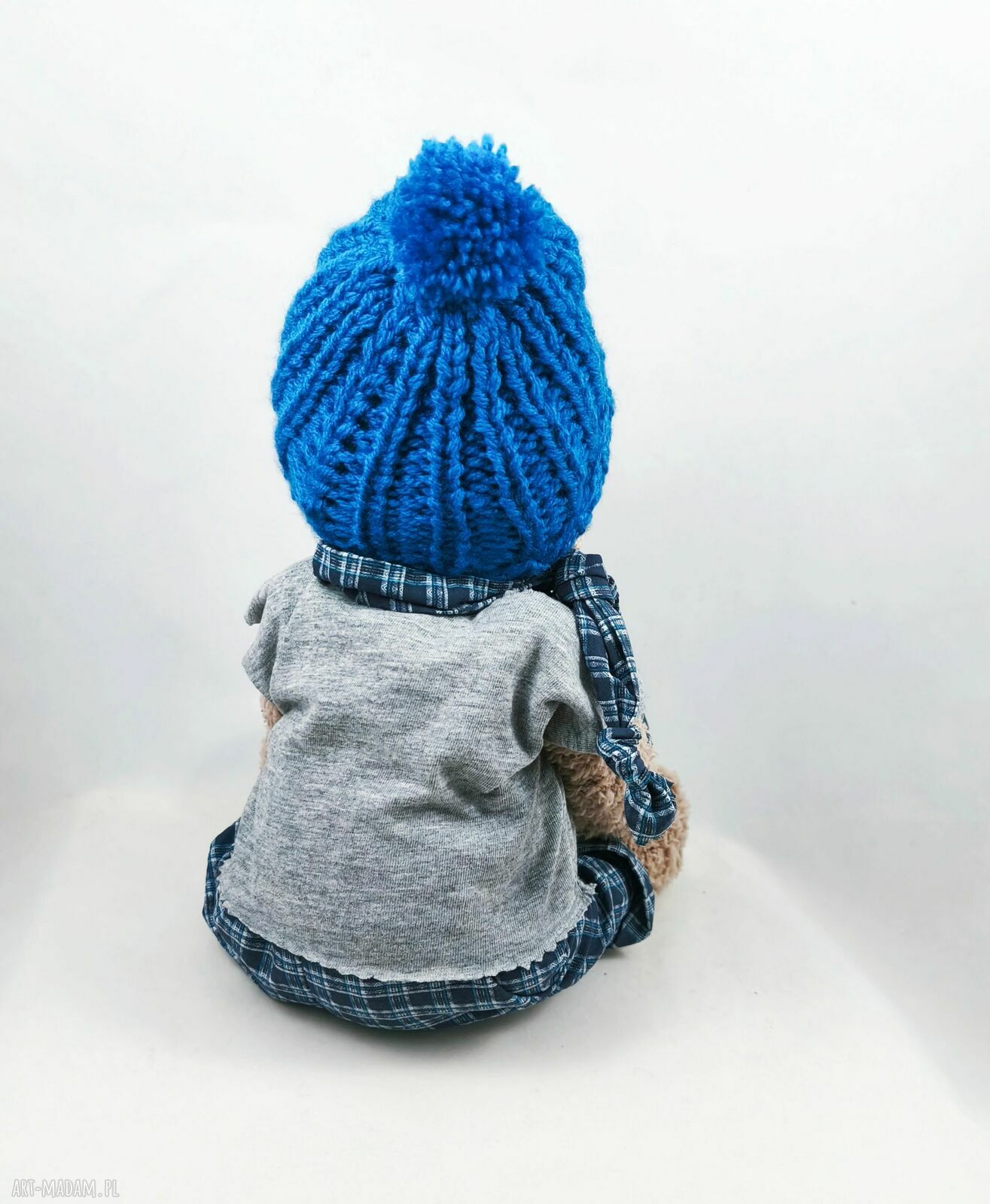 ADAM miś szydełkowy 40 cm - personalizacja na życzenie