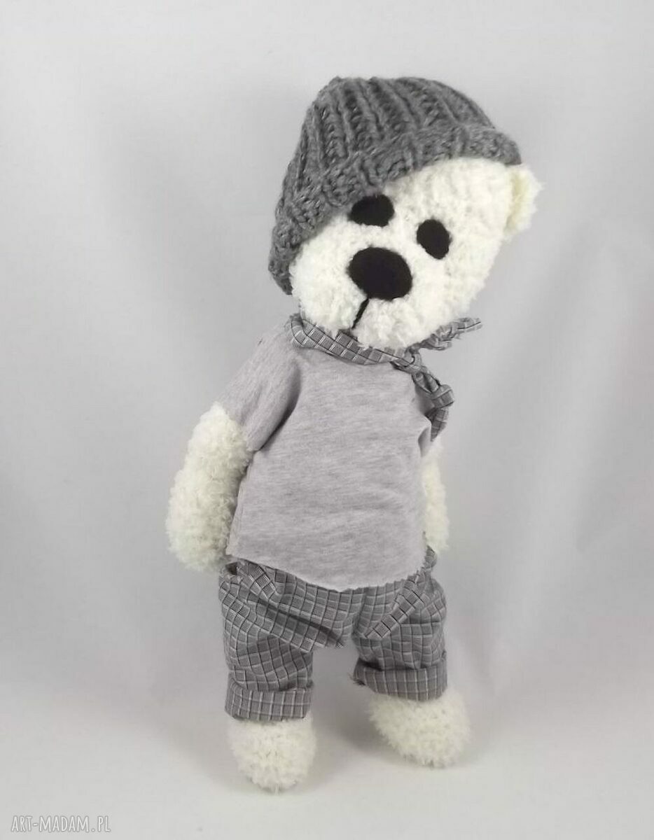 ADAŚ - szydełkowy miś z ruchomymi rączkami i nóżkami (38 cm)
