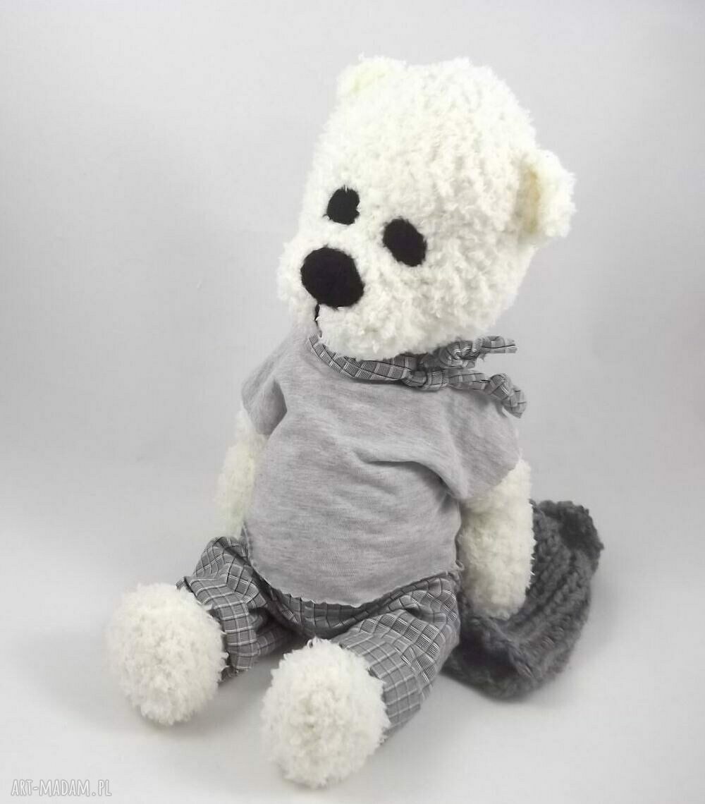 ADAŚ - szydełkowy miś z ruchomymi rączkami i nóżkami (38 cm)