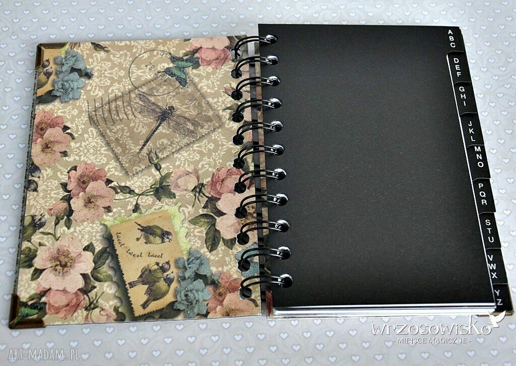 Adresownik vintage Hand Made
