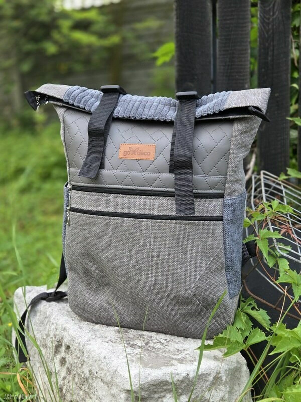 Adventure plecak 2w1 - wodoodporny plecak kurierski handmade