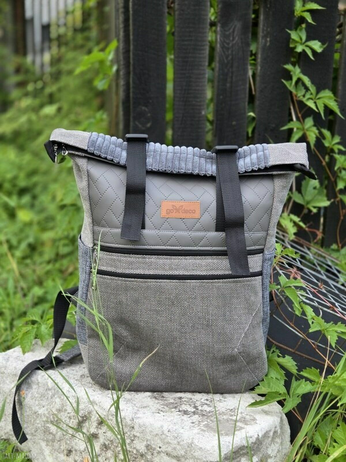 Adventure plecak 2w1 - wodoodporny plecak kurierski handmade