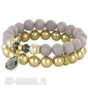 sada 2 - grey mat jade & gold pearl