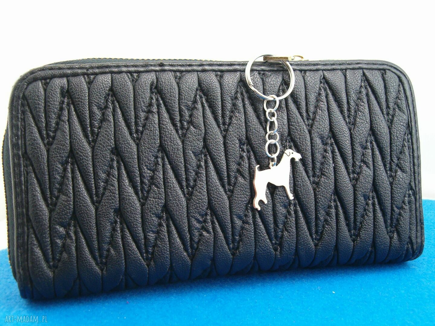 Brelok Airedale Terrier ze srebra 925 (nr 78) - rękodzieło