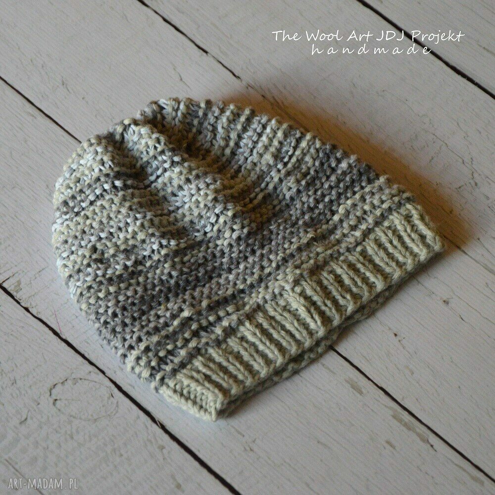 rękawiczki: czapka beanie hand made
