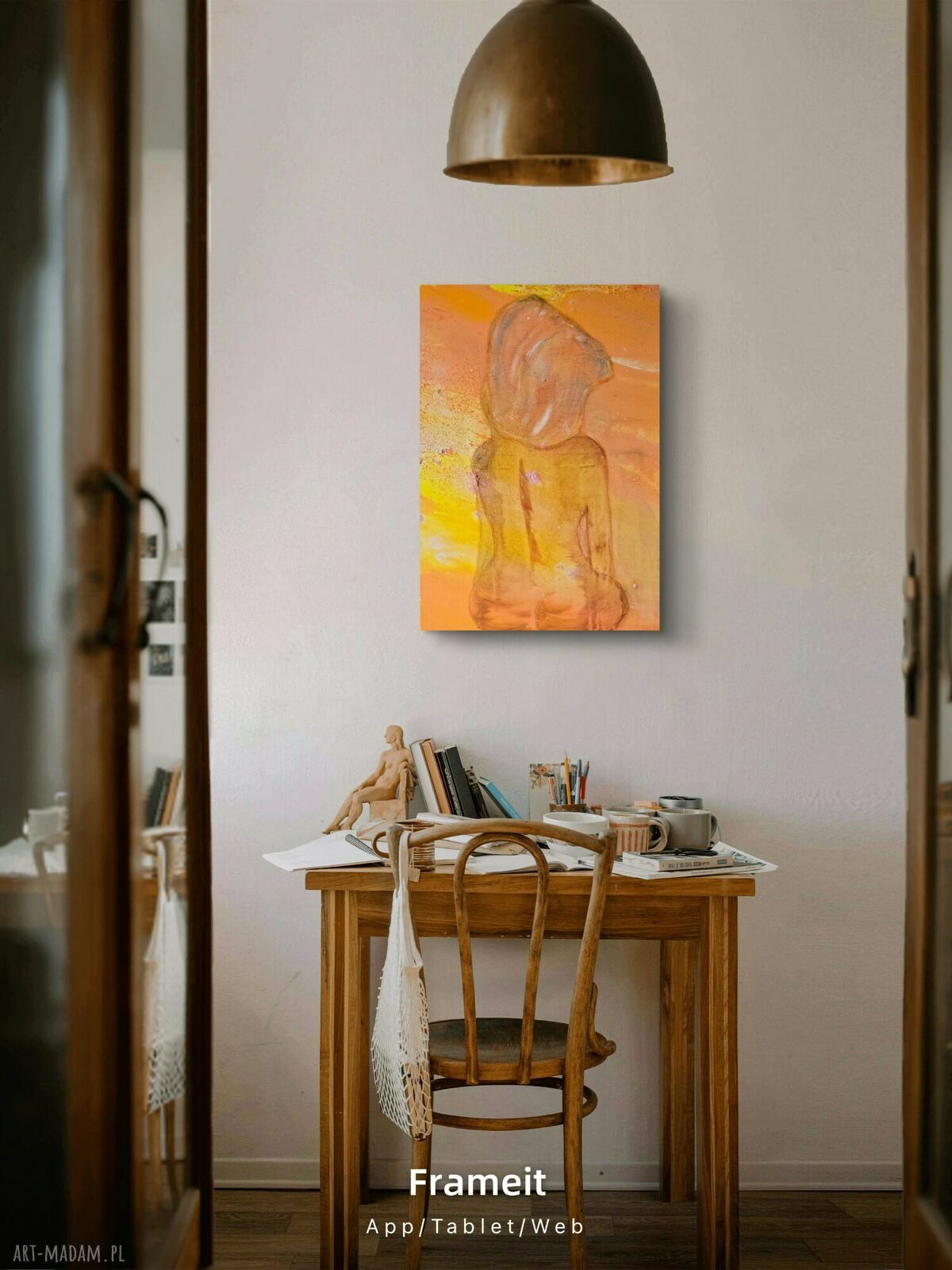 Akupresura - ręcznie malowany obraz akrylowy na płótnie 50x70