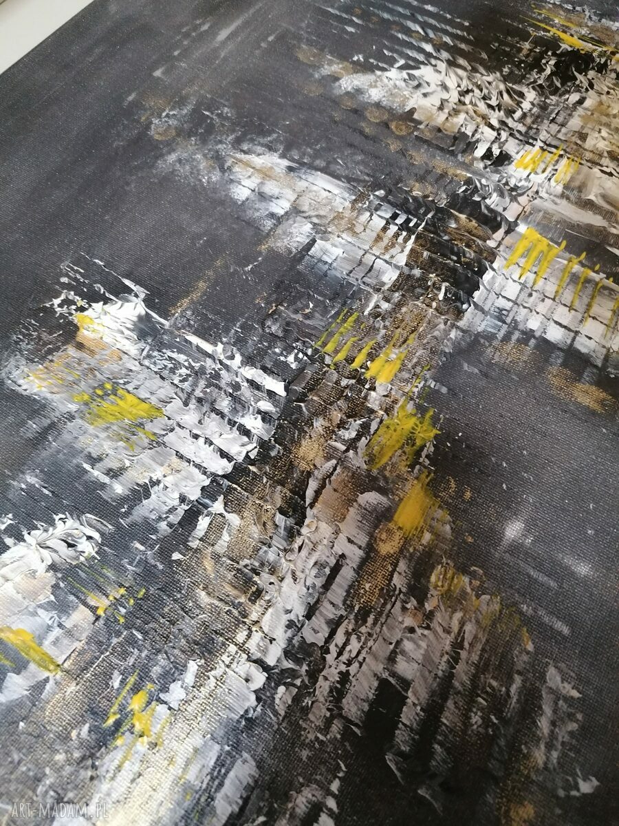 Obraz akrylowy 50x70 Nowy Jork - abstrakcja z efektem złocenia