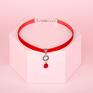 handmade naszyjniki choker red