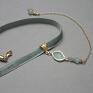 szare naszyjniki choker - /trok/ grey - mint