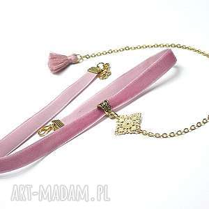 choker - pink smycz