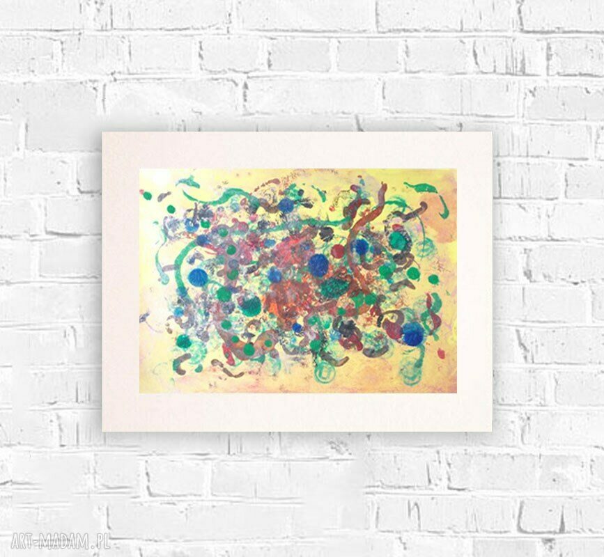 Nowoczesna abstrakcja malowana ręcznie 30x40 cm - dekoracja na ścianę bez ramy