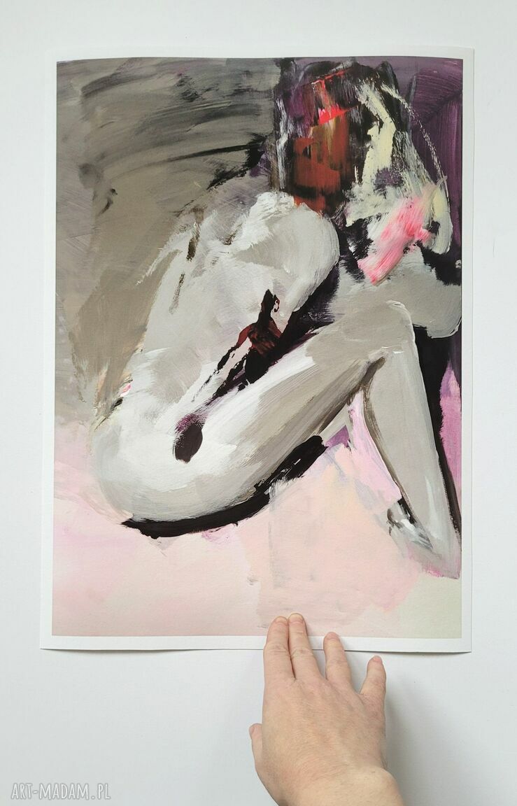Akt Malinowy - obraz kobiecy 100x70 cm (inkografia Giclee)