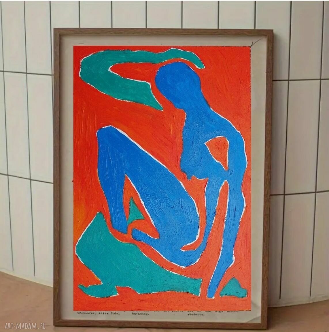 Obraz olejny fowizm w stylu Henri Matisse - „Taniec” (A4) - ręcznie malowany