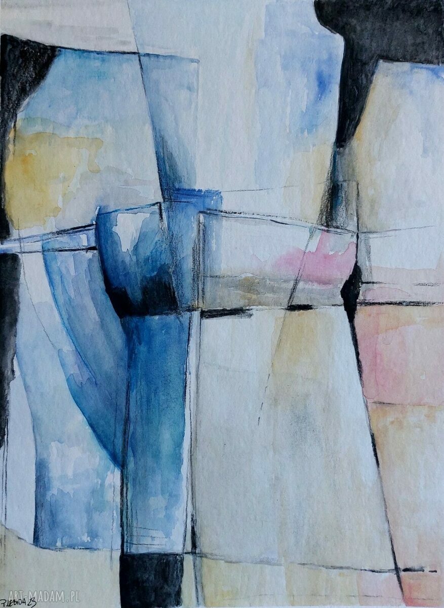 Abstrakcja - akwarela 32 x 24 cm Paulina Lebida