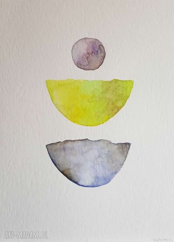 Abstrakcja akwarela formatu 24/32 cm - Paulina Lebida