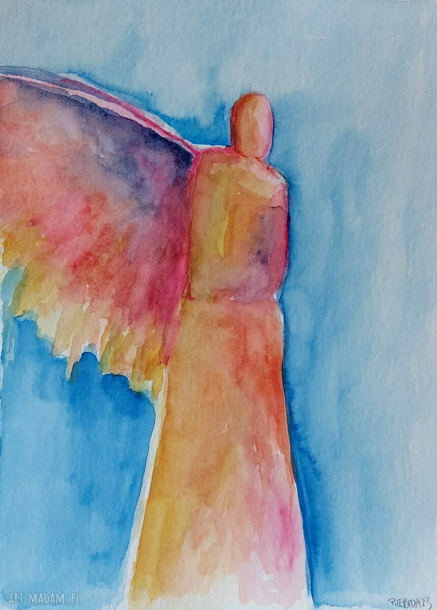 Anioł - akwarela 24 x 32 cm na papierze 425 g/m2