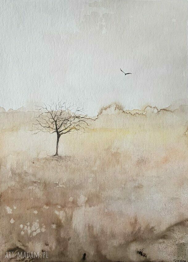 Obraz akwarela „Drzewo” 24/32 cm