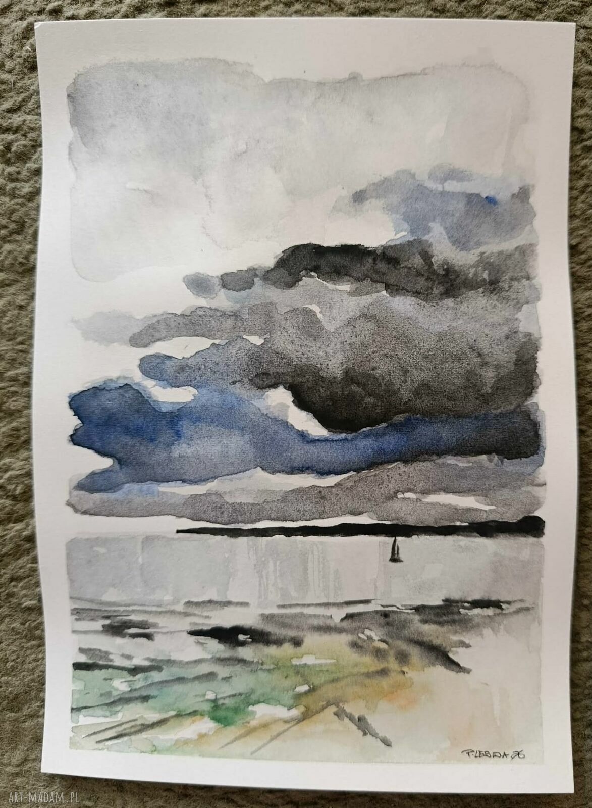 Morze - oryginalna akwarela w formacie A5