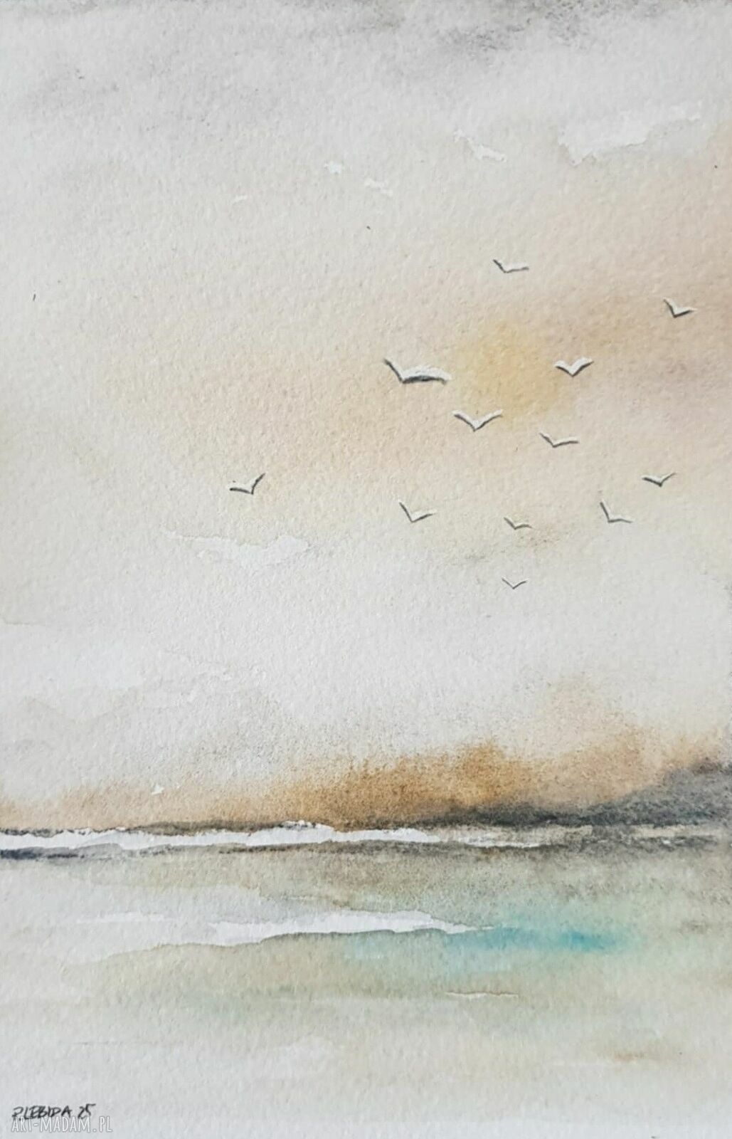 Morze - akwarela w formacie A5