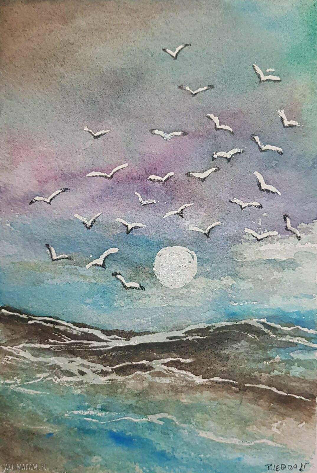 MORZE - akwarela w formacie A5