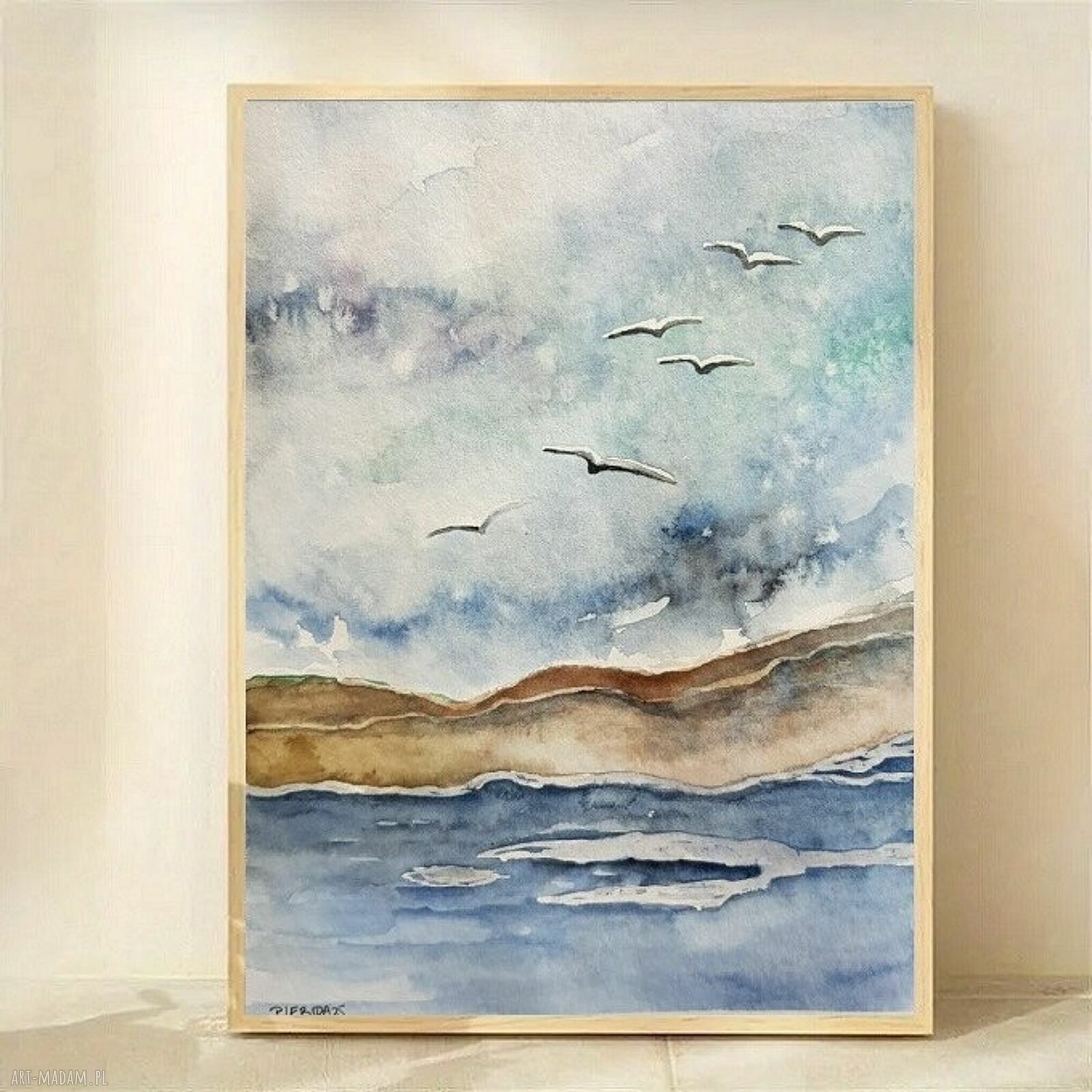 MORZE - akwarela formatu 24/18 cm