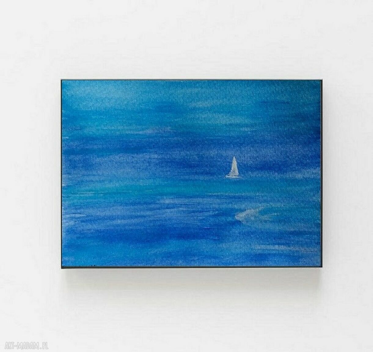 Akwarela „Morze” 18 x 12,5 cm - ręcznie malowana