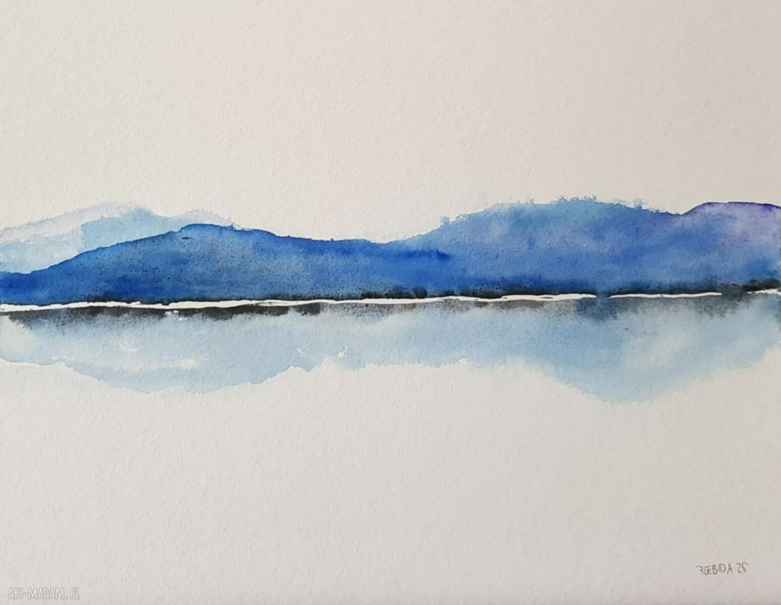 Pejzaż - akwarela formatu 24 x 32 cm
