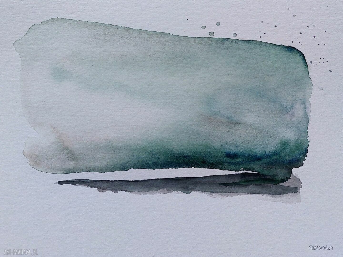 Pejzaż - akwarela 24 x 32 cm, ręcznie malowana