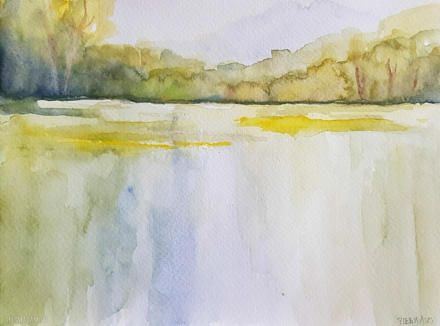 Pejzaż - akwarela w formacie 18x24 cm