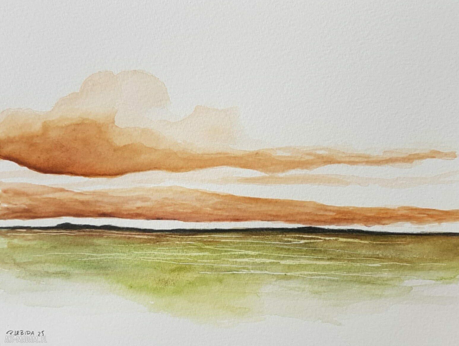 Pejzaż - akwarela formatu 18/25 cm Paulina Lebida