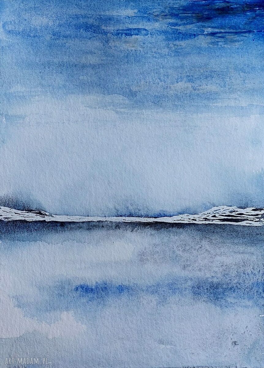 Pejzaż - akwarela 32x24 cm sygnowana przez Paulinę Lebidę