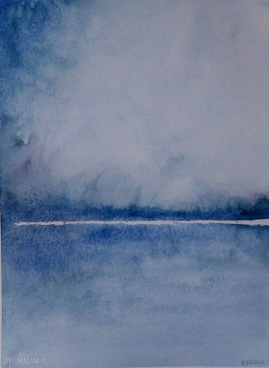 Oryginalna akwarela - pejzaż 32x24 cm Paulina Lebida