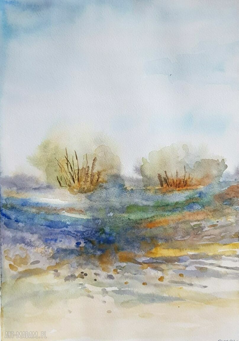 Pejzaż - akwarela w formacie A4 (papier 300 g/m2)
