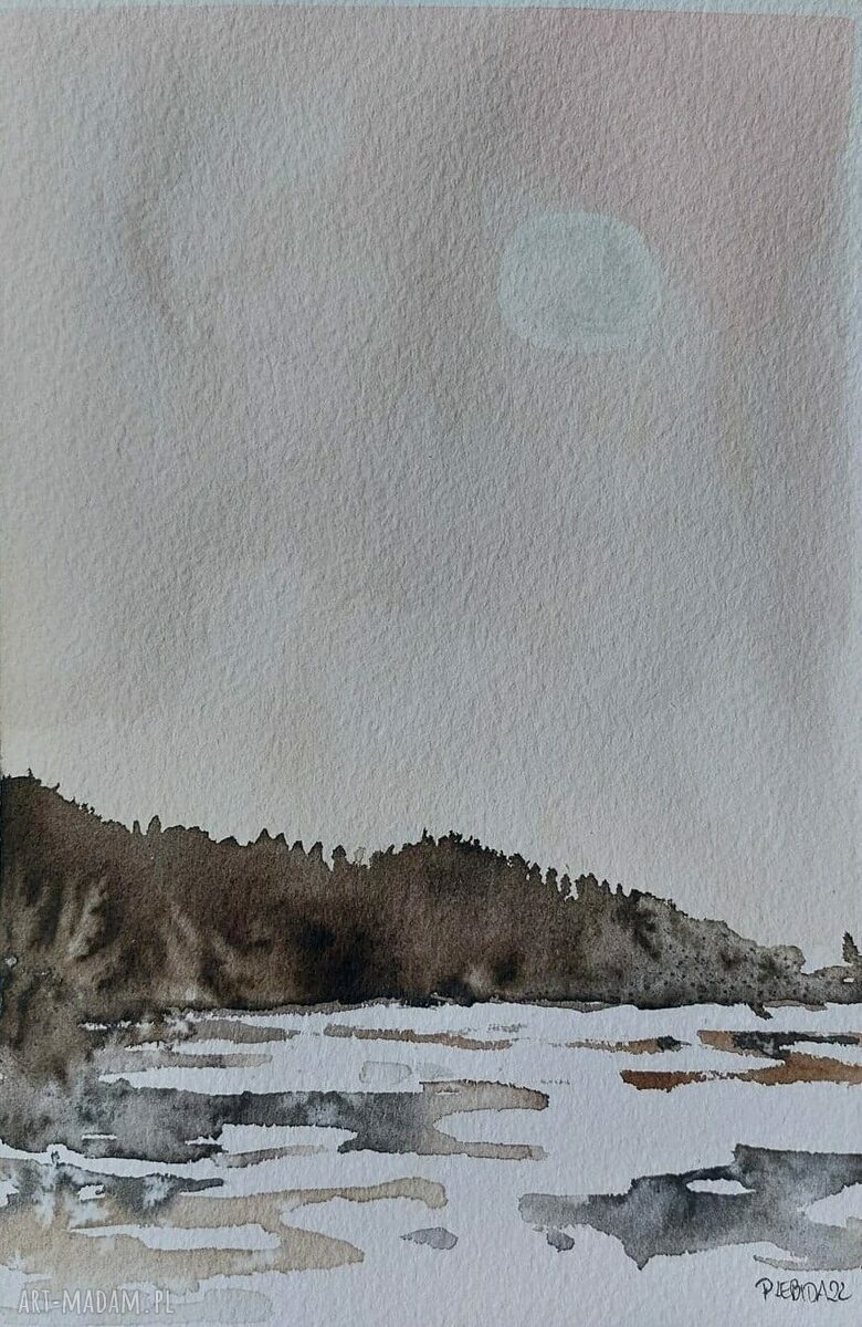 Pejzaż - akwarela w formacie A5