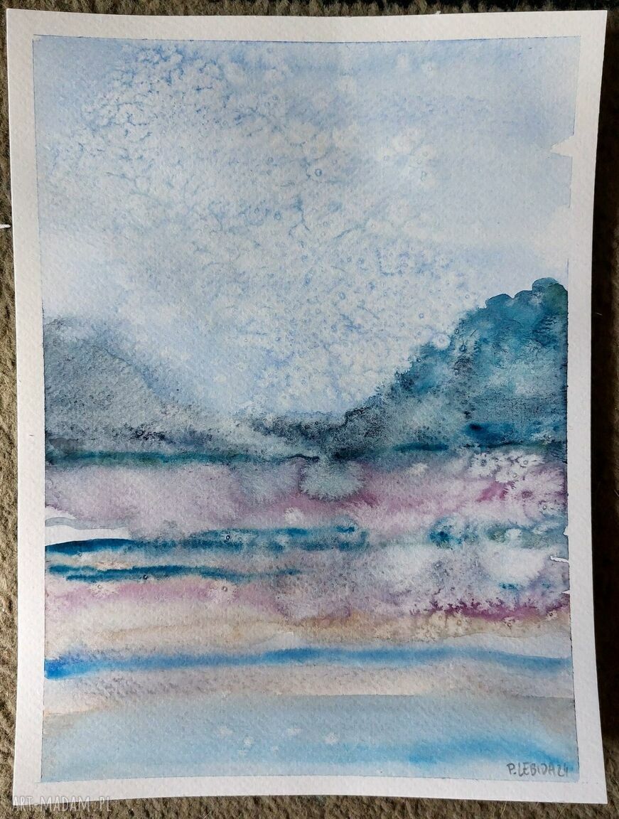 Pejzaż akwarela 24/18 cm - ręcznie malowany Rembrandt na papierze 200 g/m2