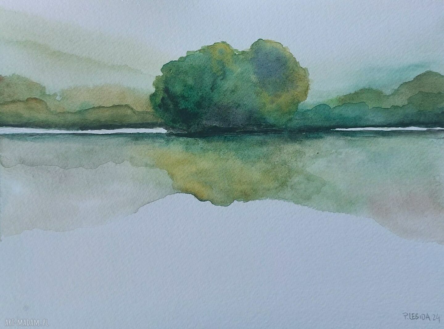 Oryginalny pejzaż akwarelowy 18x25 cm (Paulina Lebida)