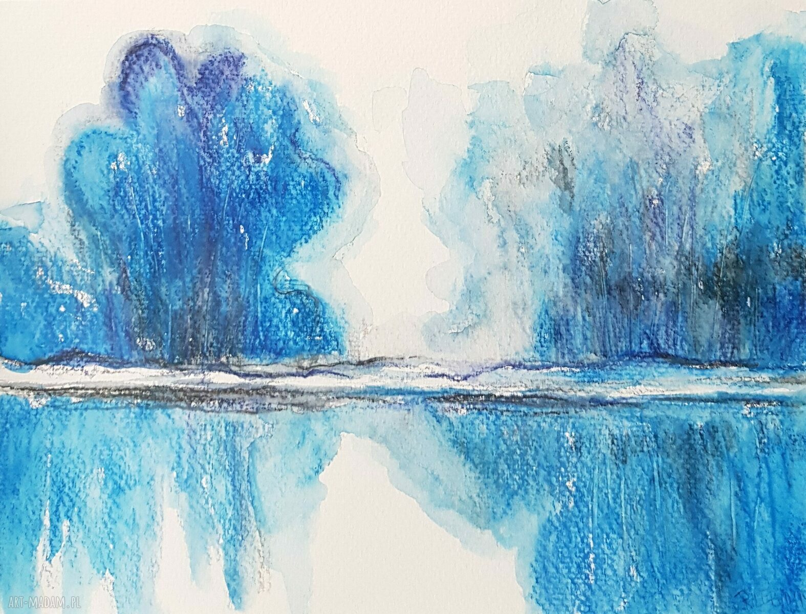 Pejzaż - akwarela formatu 18 x 24 cm