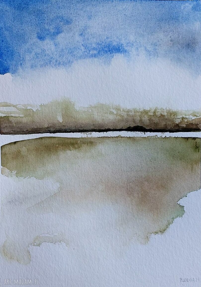 Oryginalna akwarela - pejzaż 32x24 cm (sygnowana)