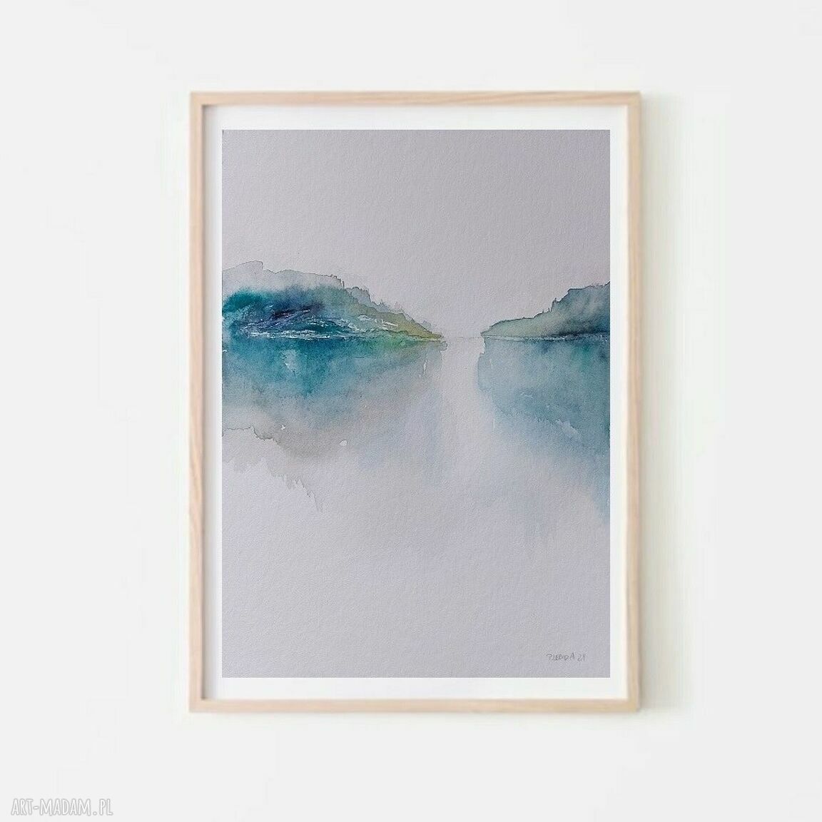 Oryginalny pejzaż - akwarela Paulina Lebida 32x24 cm (obraz bez oprawy)
