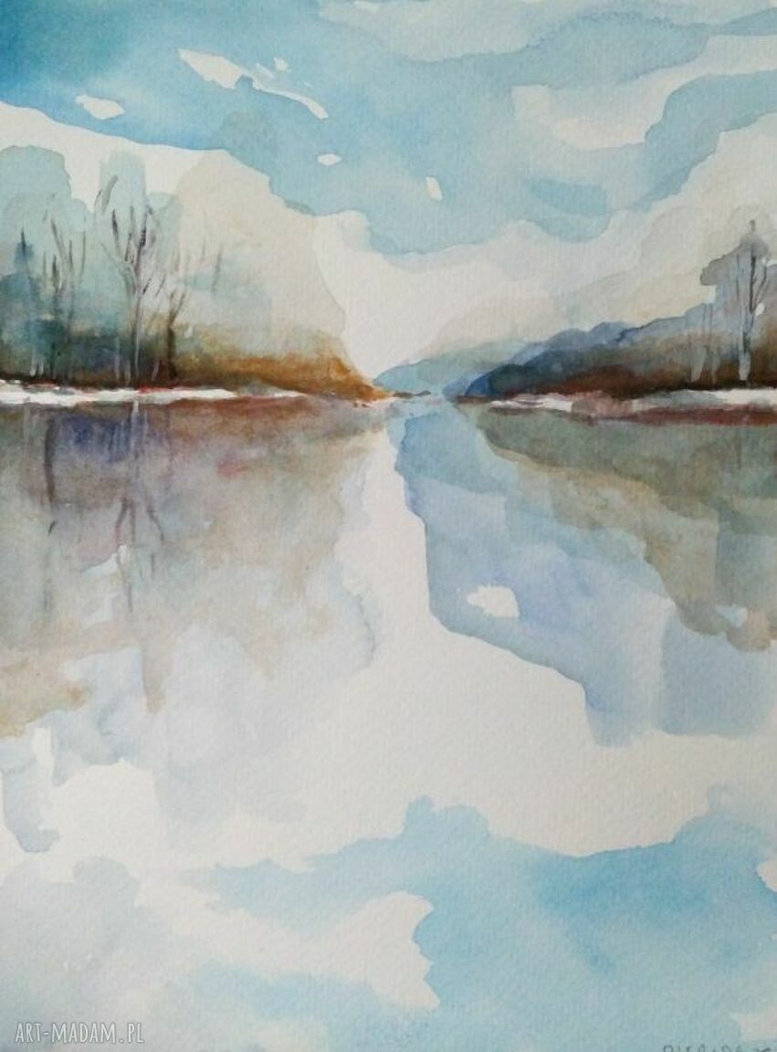 Pejzaż - akwarela 18x24 cm Paulina Lebida