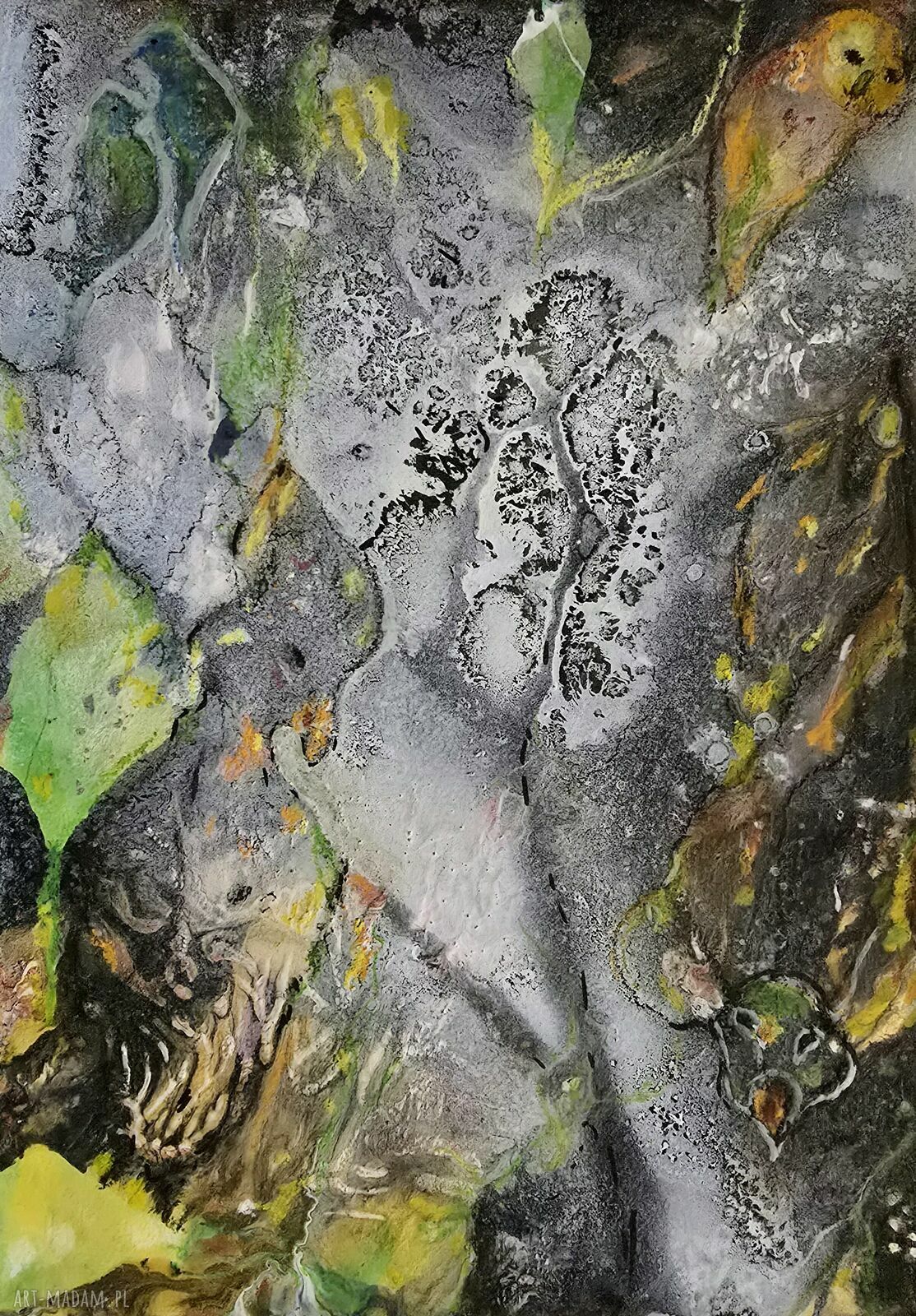 Akwarela pt. Leśny Świat - ręcznie malowany pejzaż na papierze 300 GSM