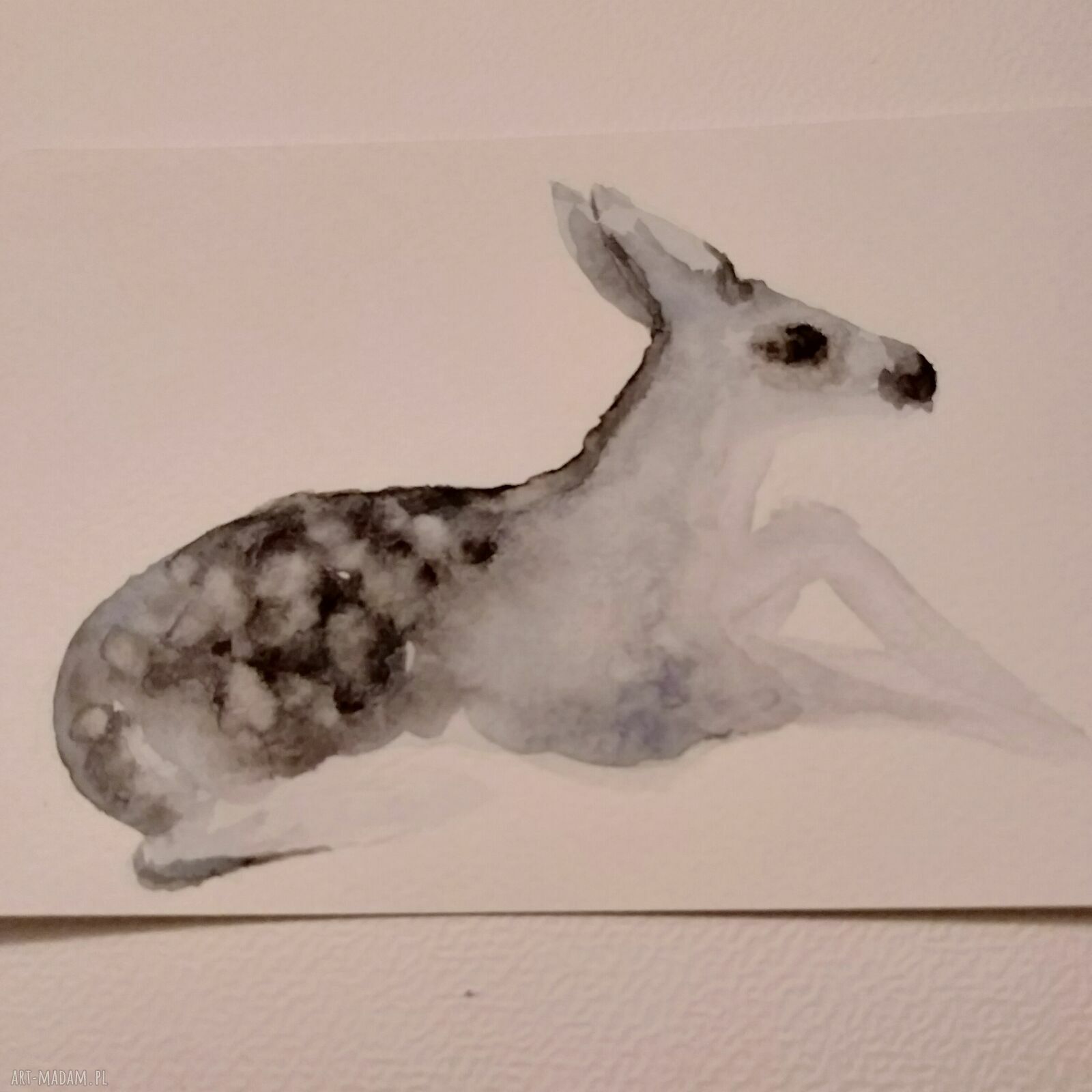 Sarenka. Akwarela - ręcznie malowany obraz 10x15 cm