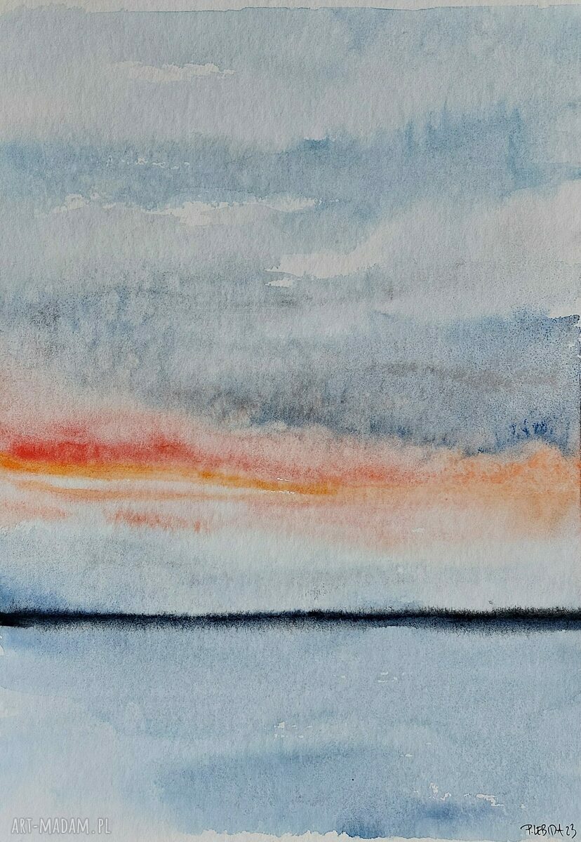 Spokój - oryginalna akwarela Pauliny Lebidy 24 x 32 cm
