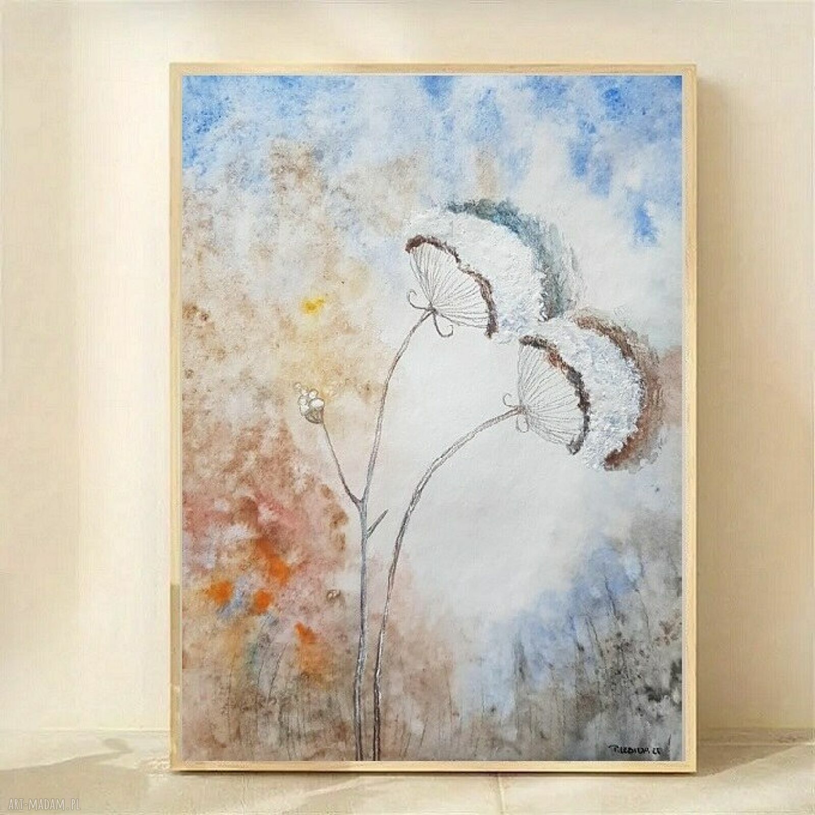 Trawki - akwarelowy obraz 24x18 cm