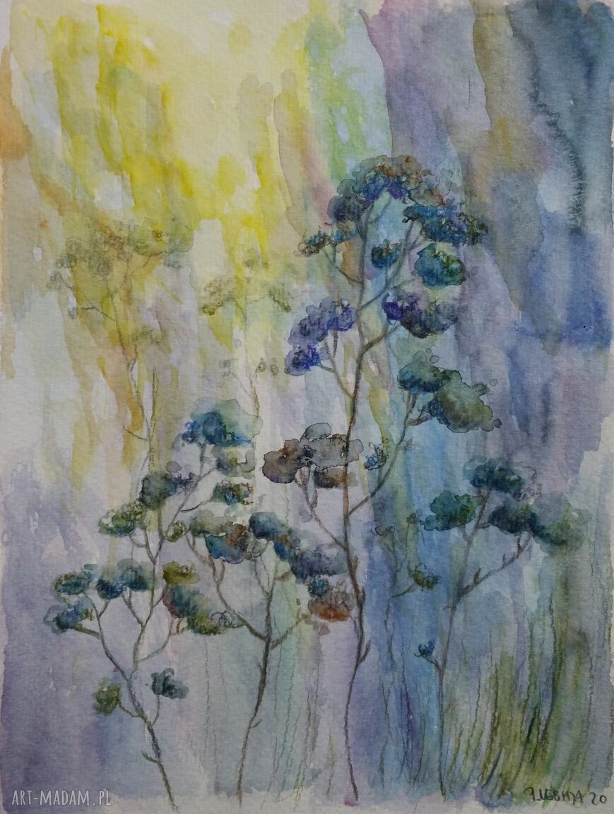 Trawy - akwarela 18x24 cm do Twojego wnętrza