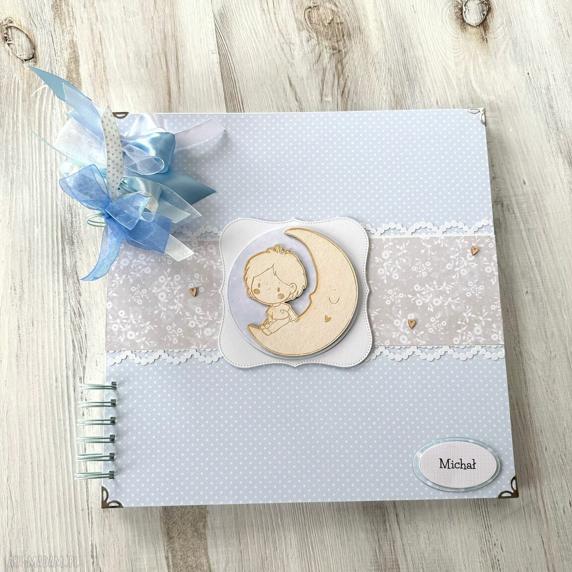 scrapbooking albumy: Album dla chłopca ręcznie wykonane
