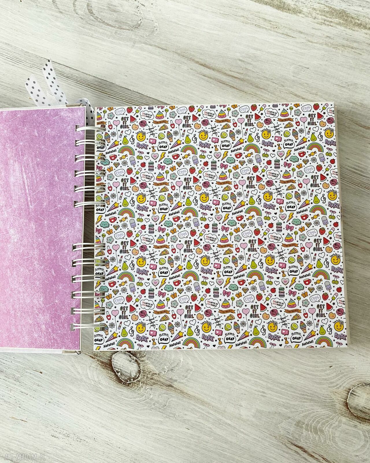 scrapbooking albumy: Album dla dziewczynki chrzest roczek urodziny ręcznie robione