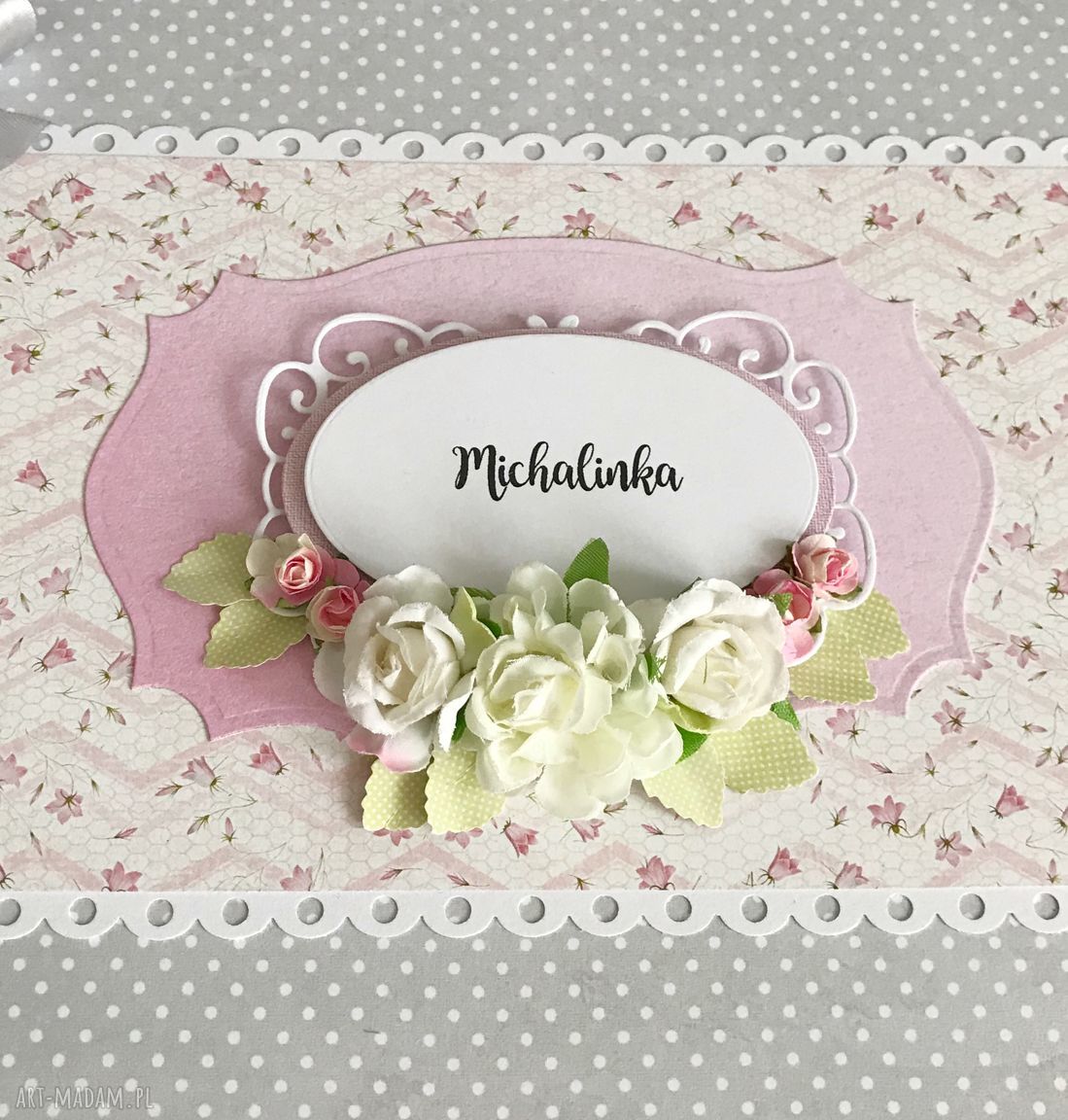 scrapbooking albumy: Album dla dziewczynki kolorowe karty handmade